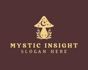 Mystic Moon Mushroom logo design