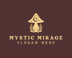 Mystic Moon Mushroom logo design