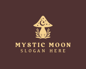 Mystic Moon Mushroom logo design