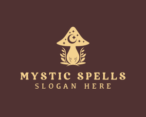 Mystic Moon Mushroom logo design