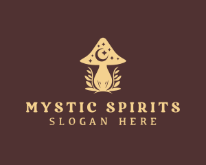 Mystic Moon Mushroom logo design