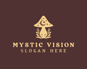 Mystic Moon Mushroom logo design