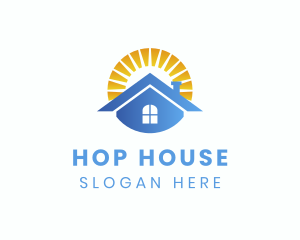 Residential House Sunrise logo design