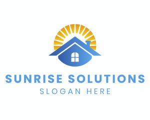 Residential House Sunrise logo design