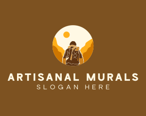 Mountain Climbing Trek Hike logo design