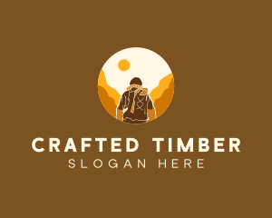 Mountain Climbing Trek Hike logo design