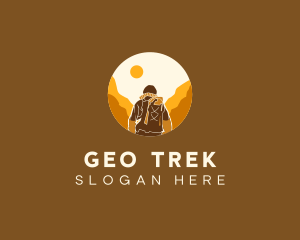 Mountain Climbing Trek Hike logo design