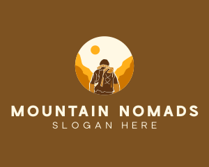 Mountain Climbing Trek Hike logo design