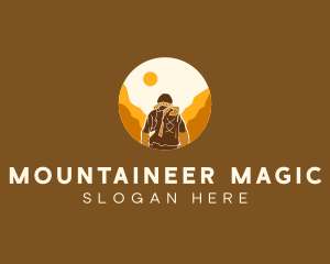 Mountain Climbing Trek Hike logo design