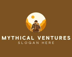 Mountain Climbing Trek Hike logo design