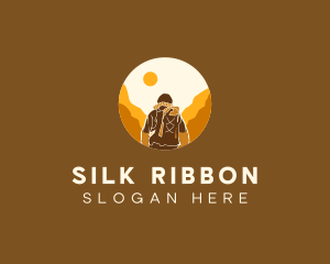 Mountain Climbing Trek Hike logo design