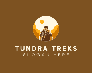 Mountain Climbing Trek Hike logo design