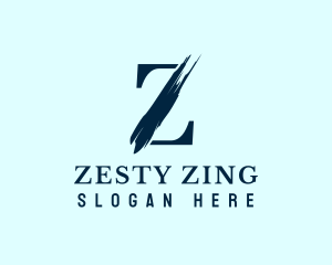 Art Paint Letter Z logo design