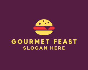 Fast Food Burger Hamburger logo design