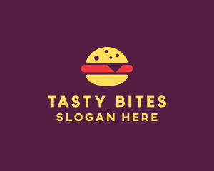 Fast Food Burger Hamburger logo design