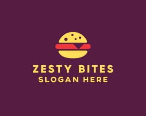 Fast Food Burger Hamburger logo design