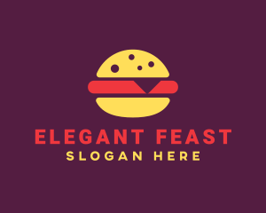 Fast Food Burger Hamburger logo design