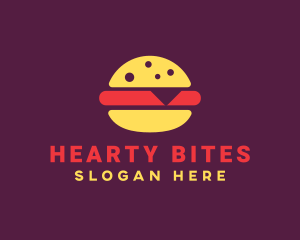 Fast Food Burger Hamburger logo design