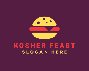 Fast Food Burger Hamburger logo design