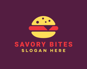 Fast Food Burger Hamburger logo design