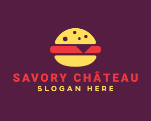 Fast Food Burger Hamburger logo design