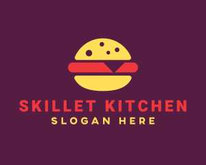 Fast Food Burger Hamburger logo design