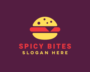 Fast Food Burger Hamburger logo design