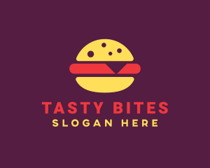 Fast Food Burger Hamburger logo design