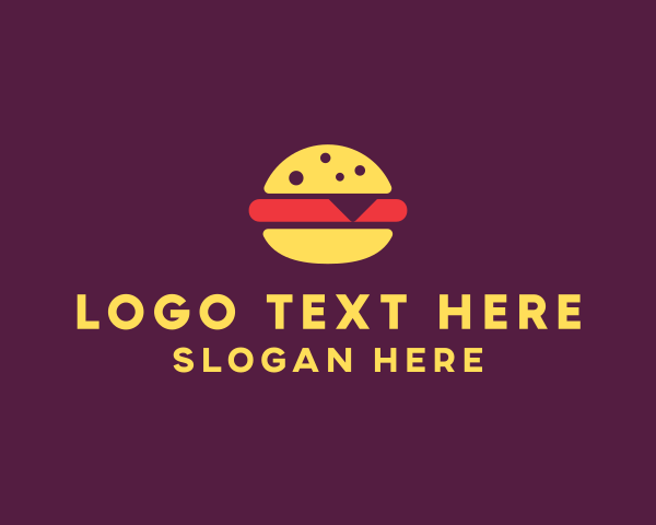 Red Burger logo example 2