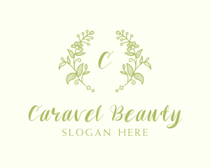 Beauty Plant Wreath logo design