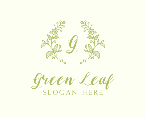 Beauty Plant Wreath logo design