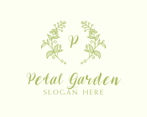 Beauty Plant Wreath logo design