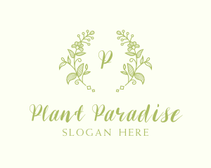 Beauty Plant Wreath logo design