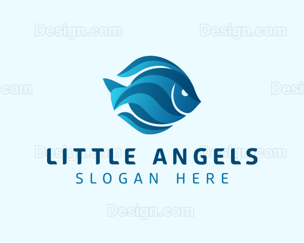 Ocean Aquatic Fish Logo