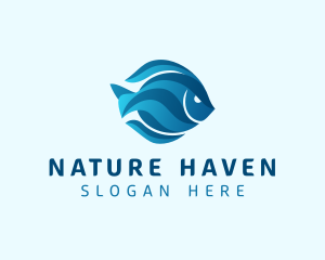 Ocean Aquatic Fish Logo