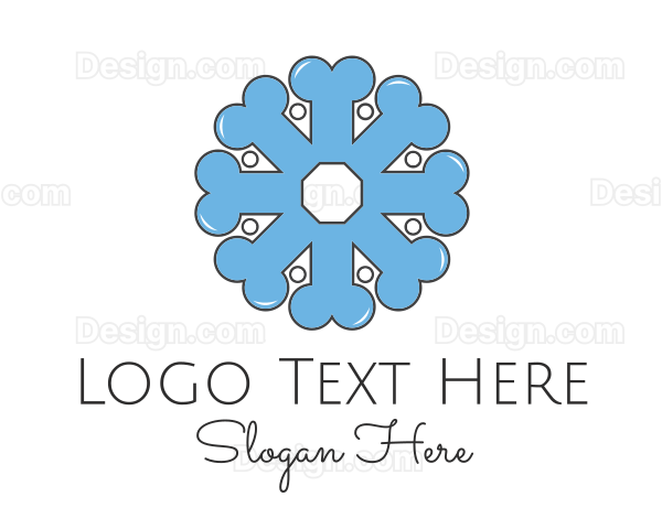 Blue Snowflake Bone Logo