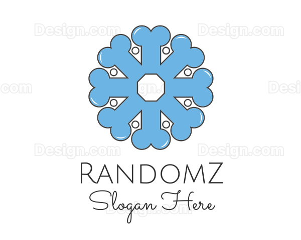 Blue Snowflake Bone Logo