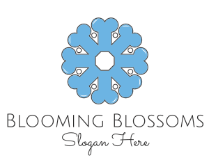 Blue Snowflake Bone logo design