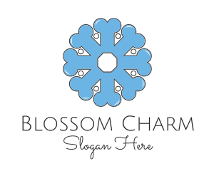 Blue Snowflake Bone logo design