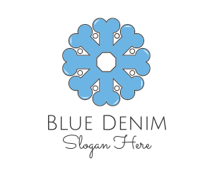 Blue Snowflake Bone logo design