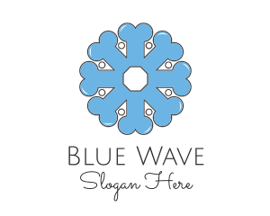 Blue Snowflake Bone logo design