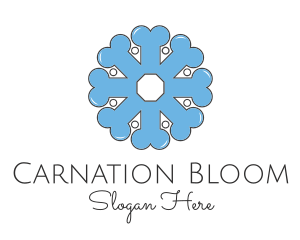 Blue Snowflake Bone logo design