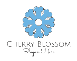 Blue Snowflake Bone logo design