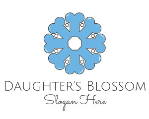 Blue Snowflake Bone logo design