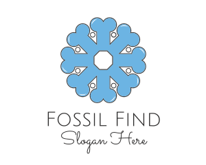 Blue Snowflake Bone logo design