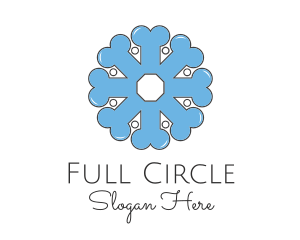 Blue Snowflake Bone logo design