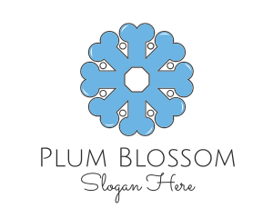 Blue Snowflake Bone logo design