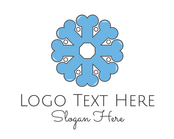 Blue Flower logo example 2