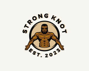 Strong Muscle Man logo design