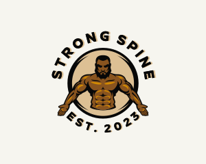 Strong Muscle Man logo design